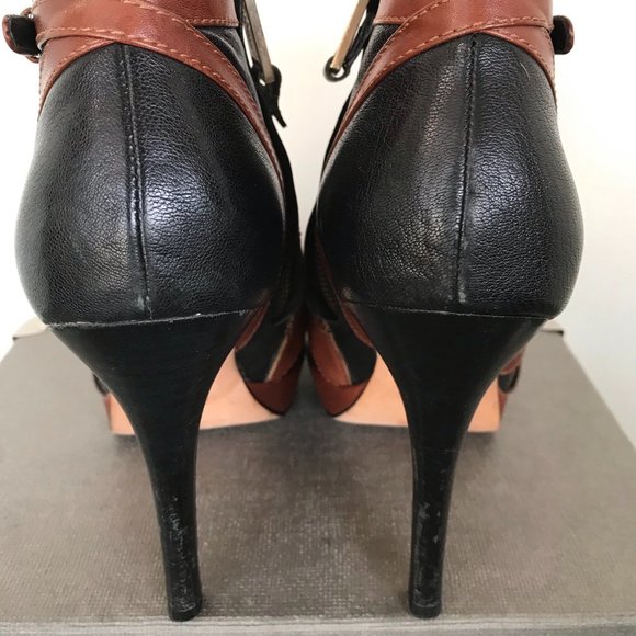 Cole Haan Black & Brown Platform Stiletto Heels - Picture 8 of 9